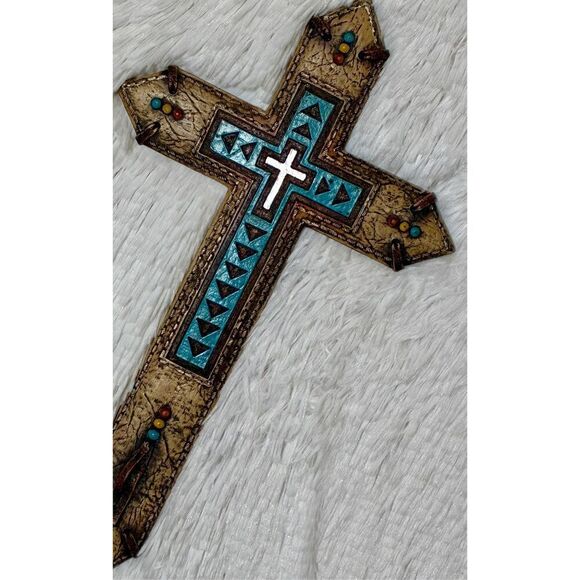 NWOT Montana West 12” Western Tooled Lord Hear My Prayer Wall Cross - Picture 5 of 7